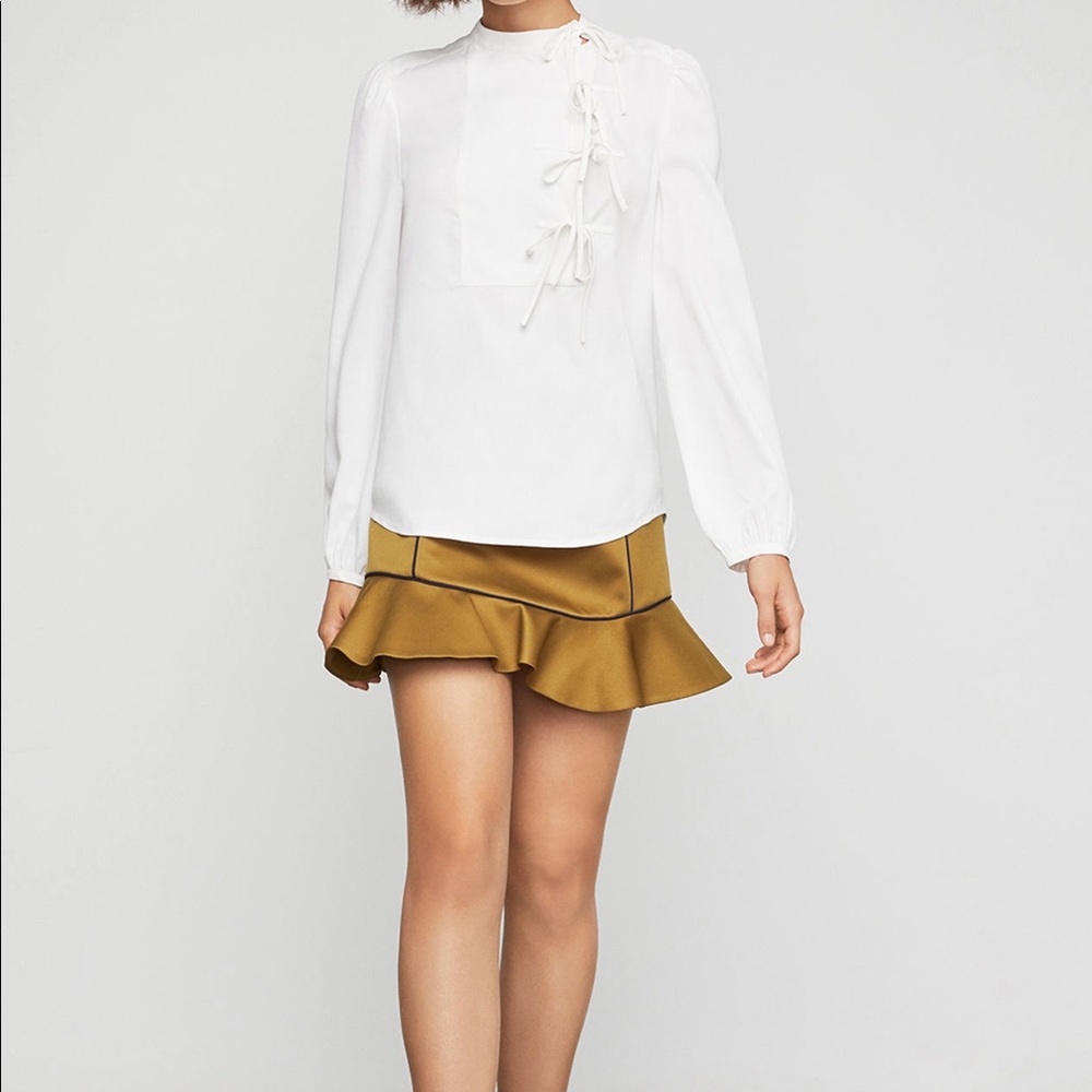 BCBGMAXARIA WHITE BLOUS